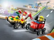 Lego 60458 Pizza vs. Fire Truck Race Car Pack (Пицца против пожарной машины)