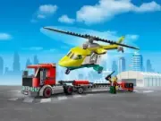 Lego 60343 Rescue Helicopter Transport (Грузовик для спасательного вертолёта)